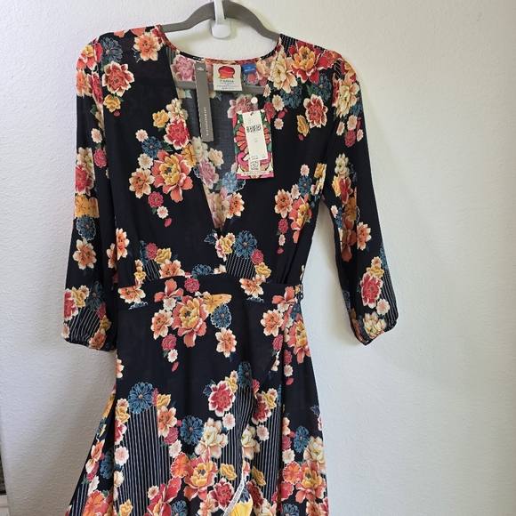 NWT Farm Rio Floral Wrap Dress XS - Picture 11 of 16